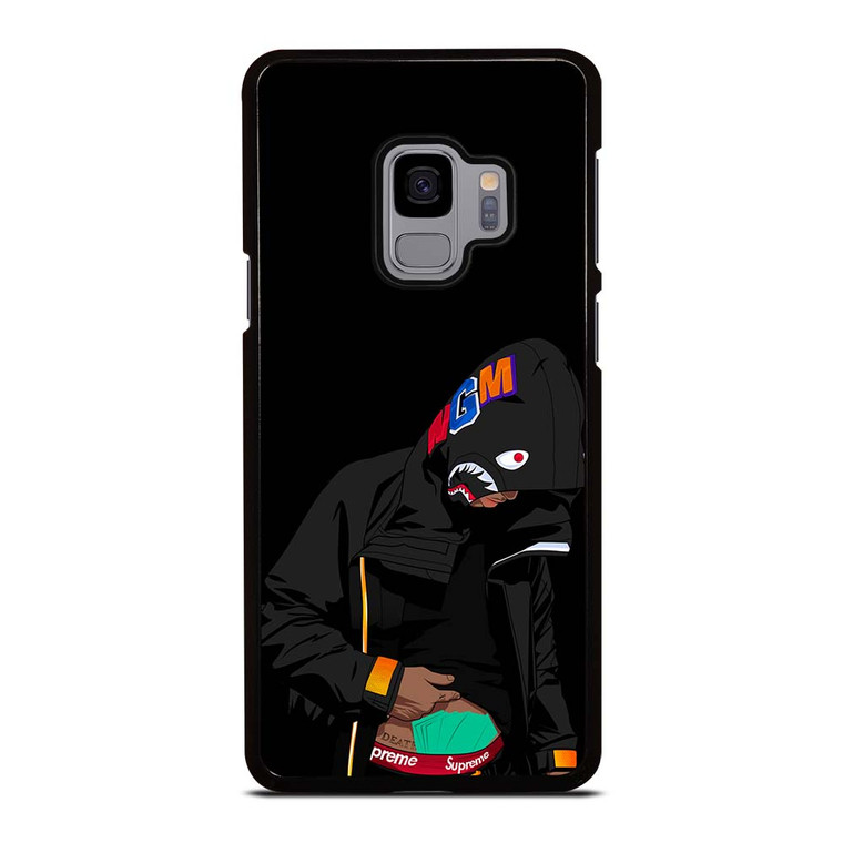 BAPE SHARK X SUPREME MEN BLACK Samsung Galaxy S9 Case Cover