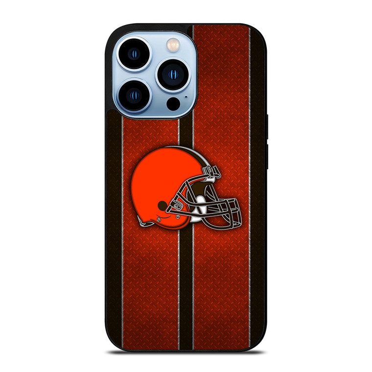 CLEVELAND BROWNS NFL METAL STRIPE iPhone 13 Pro Max Case Cover