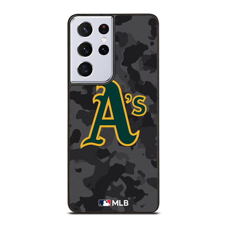 OAKLAND ATHLETICS BASEBALL BLACK CAMO Samsung Galaxy S21 Ultra Case Cover
