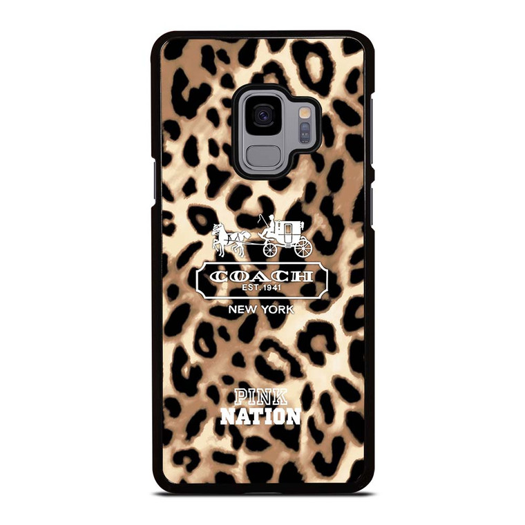 COACH NEW YORK PINK NATION LEPOARD Samsung Galaxy S9 Case Cover
