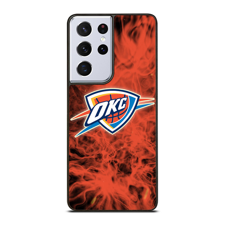 OKLAHOMA CITY THUNDERS BASKETBALL NBA FIRE Samsung Galaxy S21 Ultra Case Cover