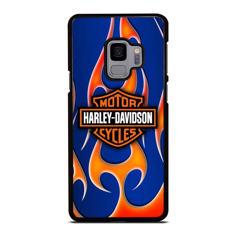 HARLEY DAVIDSON BLUE FLAME LOGO Samsung Galaxy S9 Case Cover