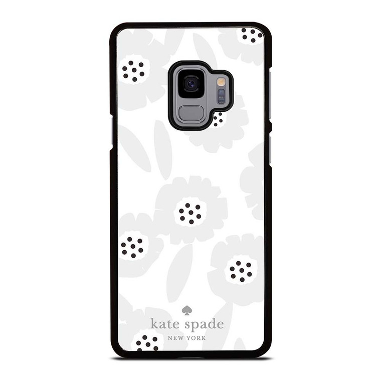 KATE SPADE GREY FLOWER Samsung Galaxy S9 Case Cover