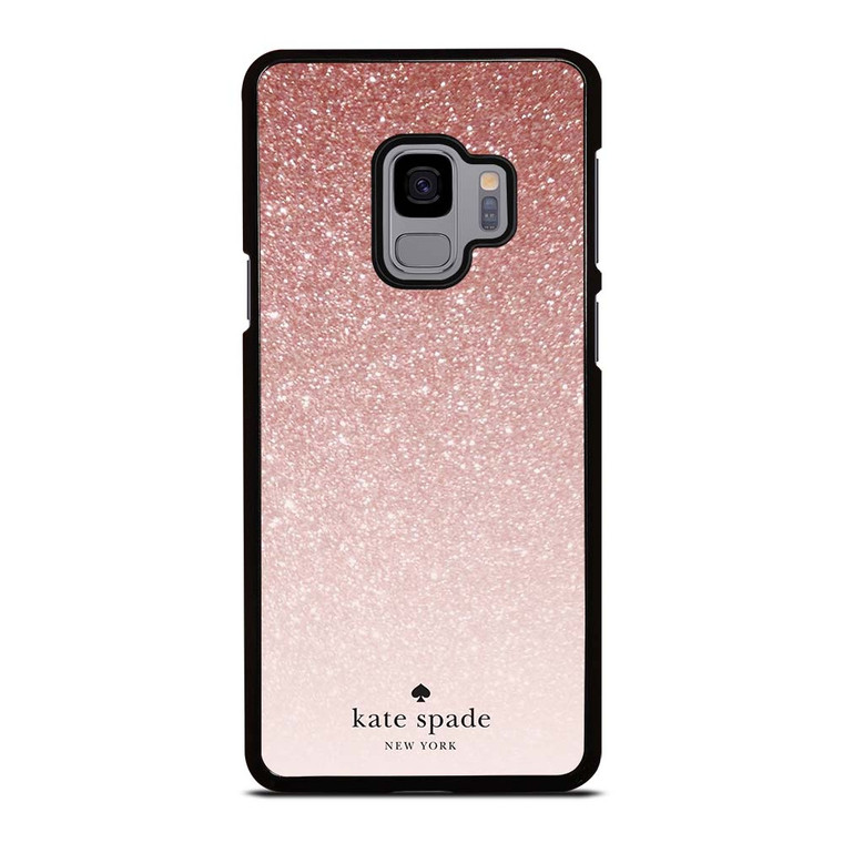 KATE SPADE NEW YORK ROSE WHITE GLITTER Samsung Galaxy S9 Case Cover