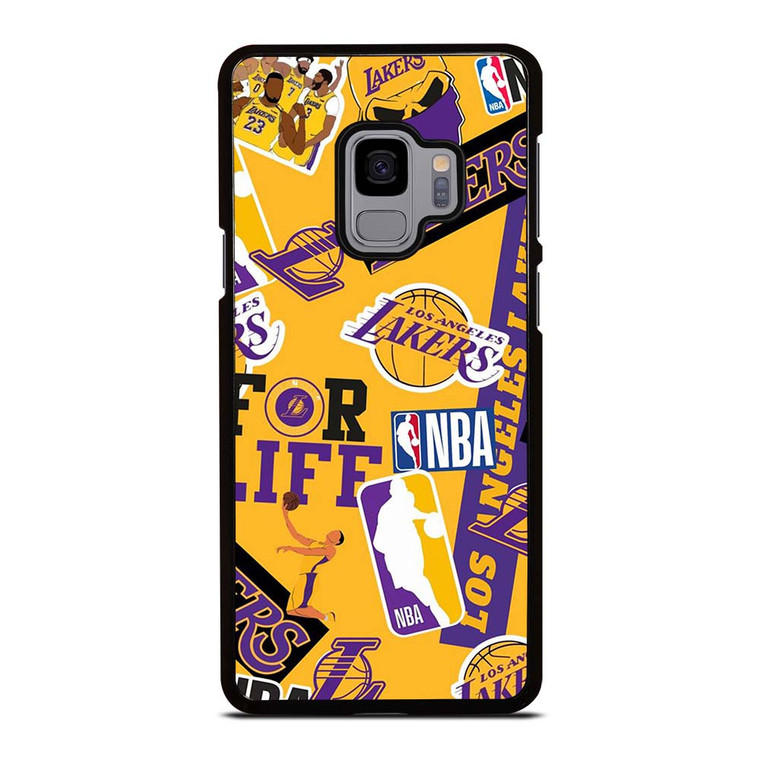 LA LOS ANGELES LAKERS STICKER BOMB Samsung Galaxy S9 Case Cover LA LOS ANGELES LAKERS STICKER BOMB Samsung Galaxy S9 Case Cover