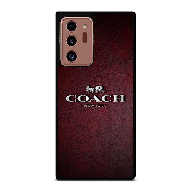COACH NEW YORK LOGO LEATHER Samsung Galaxy Note 20 Ultra Case Cover