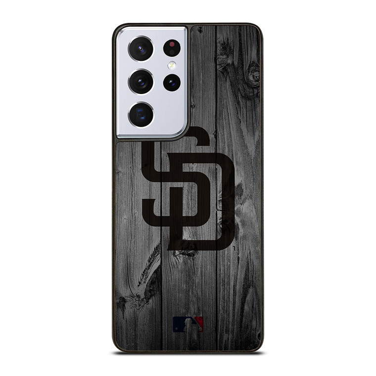SAN DIEGO PADRES BASEBALL MLB WOOD LOGO Samsung Galaxy S21 Ultra Case Cover