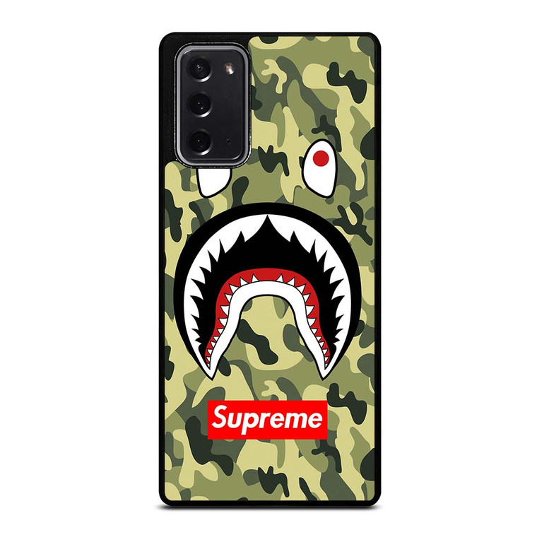 BAPE BATHING CAMO SHARK SUPREME Samsung Galaxy Note 20 Case Cover BAPE BATHING CAMO SHARK SUPREME Samsung Galaxy Note 20 Case Cover