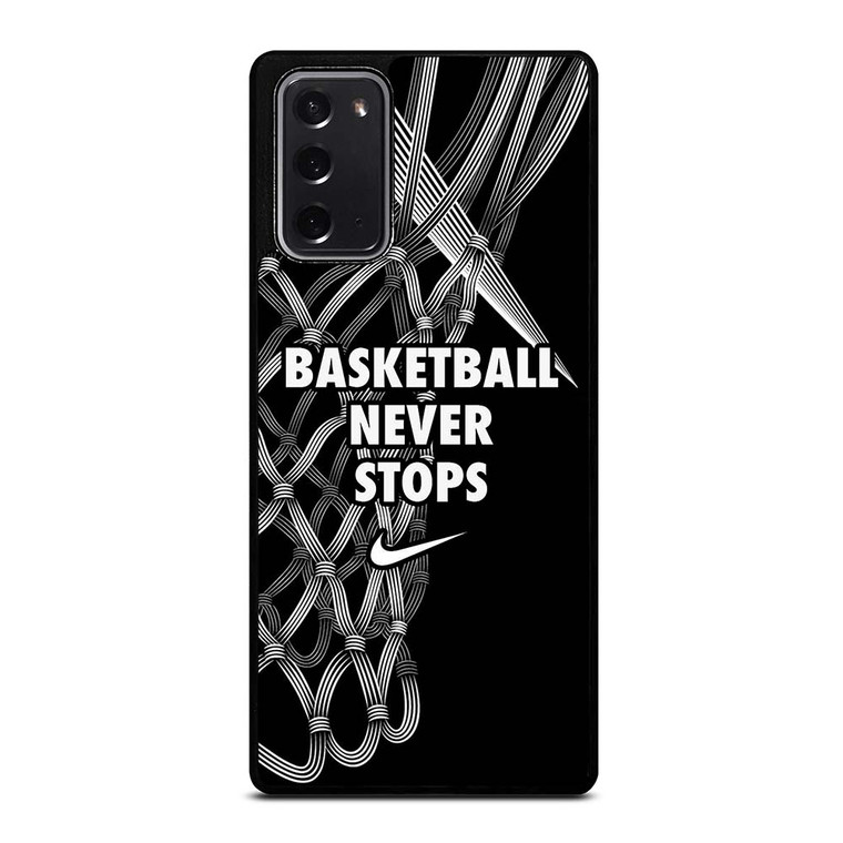 BASKETBALL NEVER STOPS LOGO Samsung Galaxy Note 20 Case Cover
