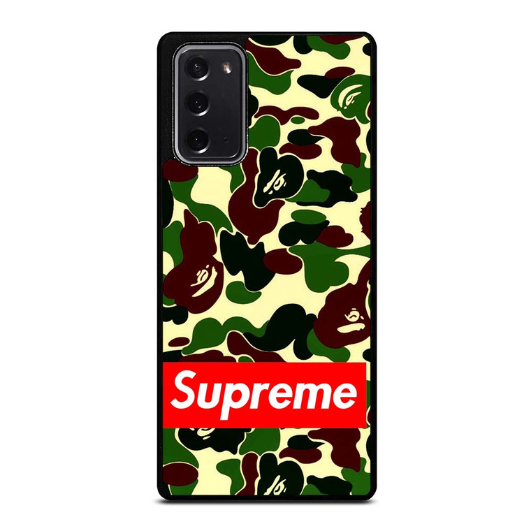 CAMO BAPE SUPREME Samsung Galaxy Note 20 Case Cover