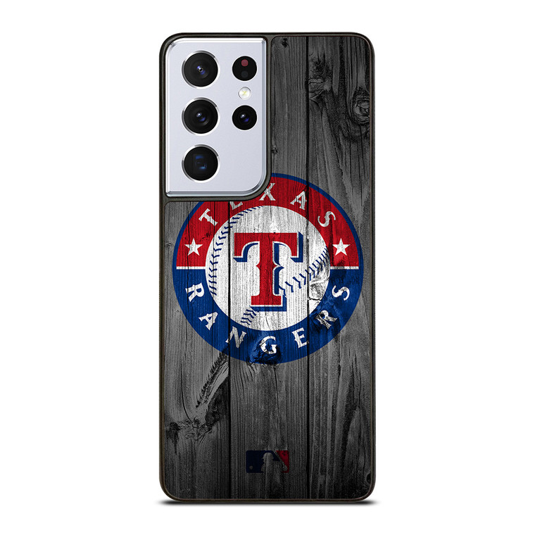 TEXAS RANGERS BASEBALL MLB WOOD LOGO Samsung Galaxy S21 Ultra Case Cover