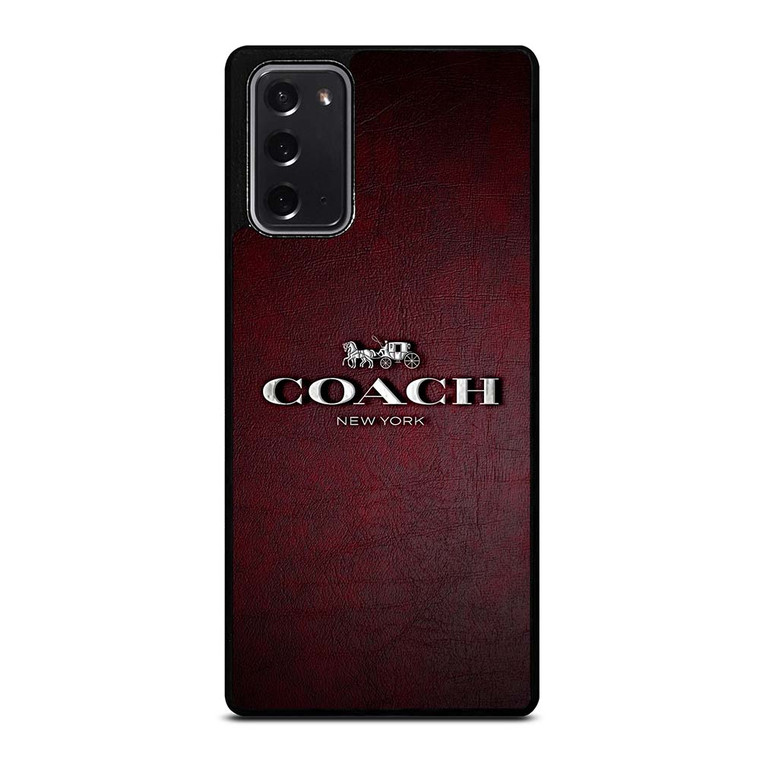 COACH NEW YORK LOGO LEATHER Samsung Galaxy Note 20 Case Cover