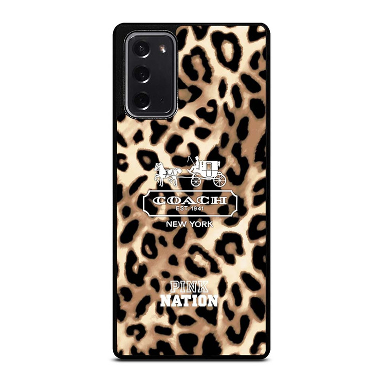 COACH NEW YORK PINK NATION LEPOARD Samsung Galaxy Note 20 Case Cover