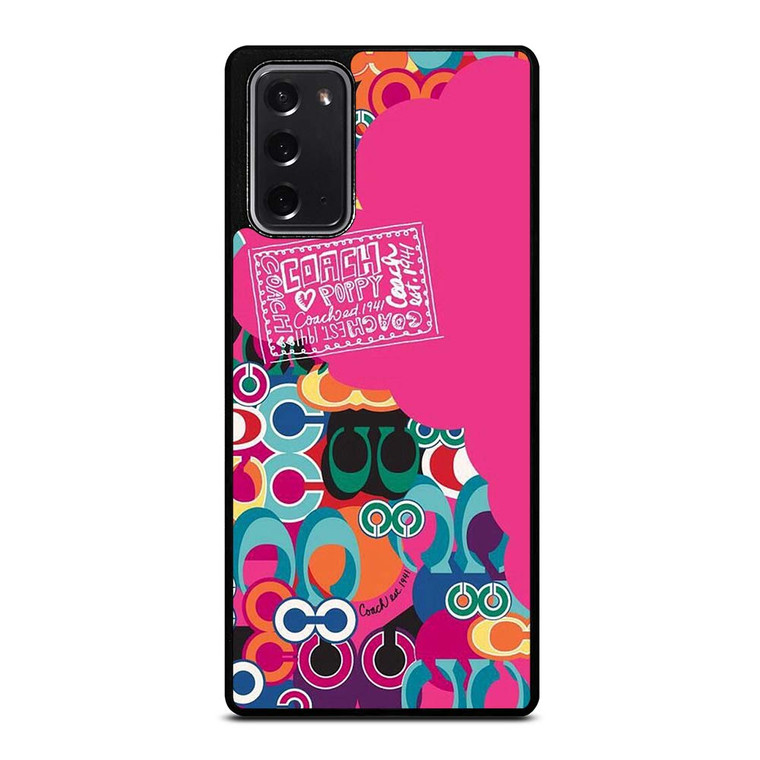 COACH NEW YORK POPPY COLOR FULL Samsung Galaxy Note 20 Case Cover COACH NEW YORK POPPY COLOR FULL Samsung Galaxy Note 20 Case Cover