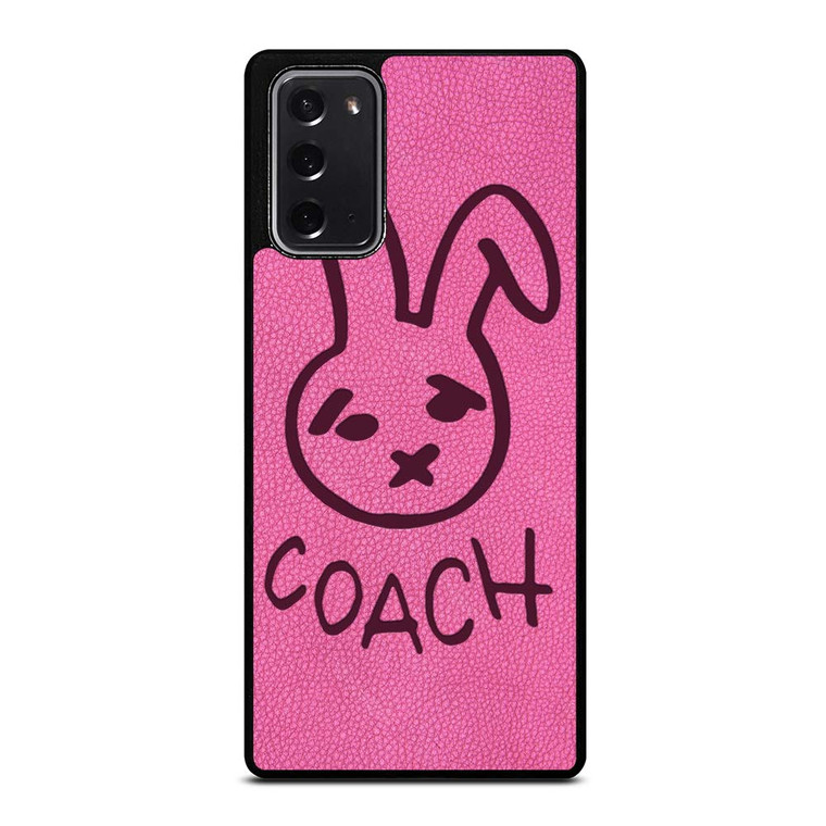 COACH NEW YORK RABBIT LEATHER PINK Samsung Galaxy Note 20 Case Cover COACH NEW YORK RABBIT LEATHER PINK Samsung Galaxy Note 20 Case Cover