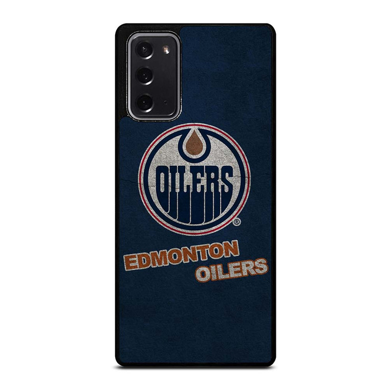 EDMONTON OILERS LOGO BLUE SUEDE Samsung Galaxy Note 20 Case Cover