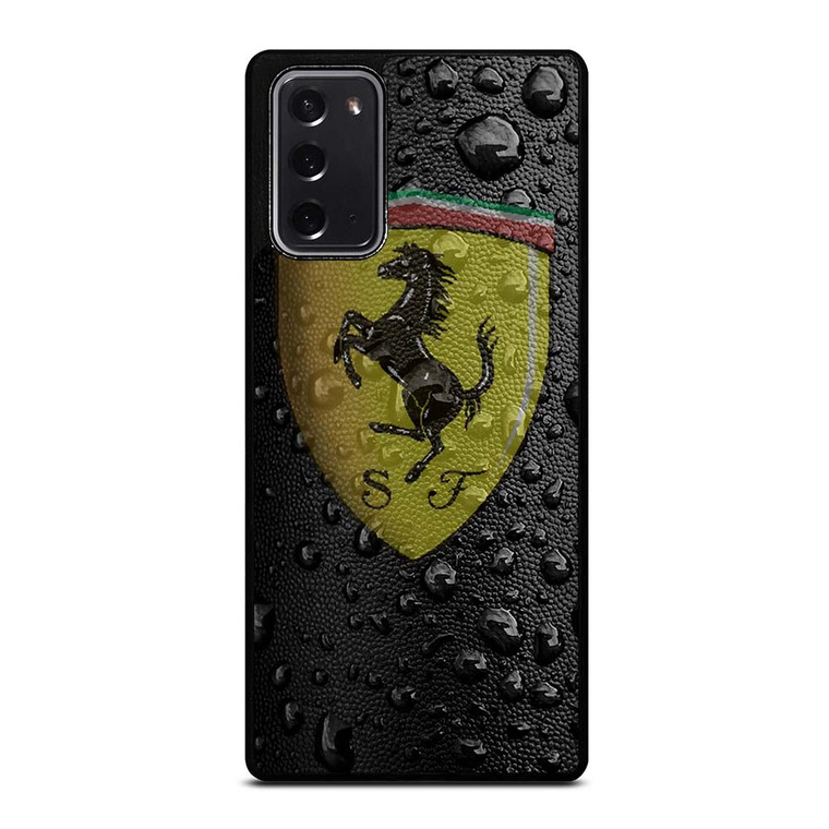 FERRARI DROP WATER BLACK Samsung Galaxy Note 20 Case Cover