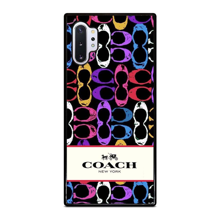 COACH NEW YORK PATTERN COLOR Samsung Galaxy Note 10 Plus Case Cover