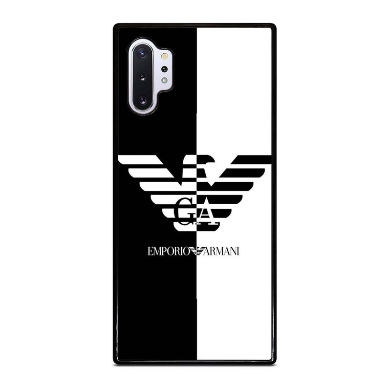 EMPORIO ARMANI WHITE BLACK Samsung Galaxy Note 10 Plus Case Cover