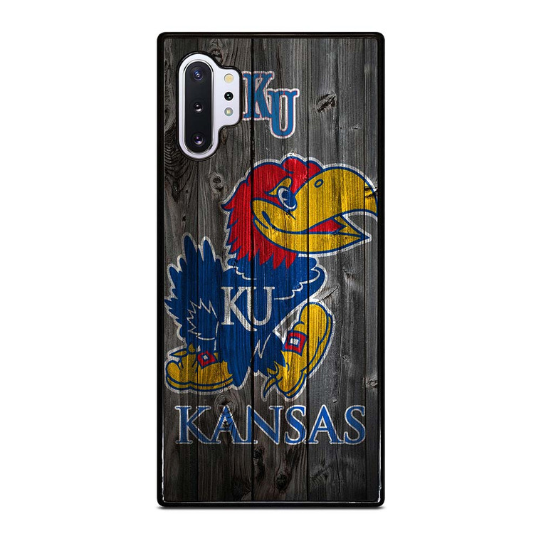 KANSAS JAYHAWKS WOODEN LOGO Samsung Galaxy Note 10 Plus Case Cover