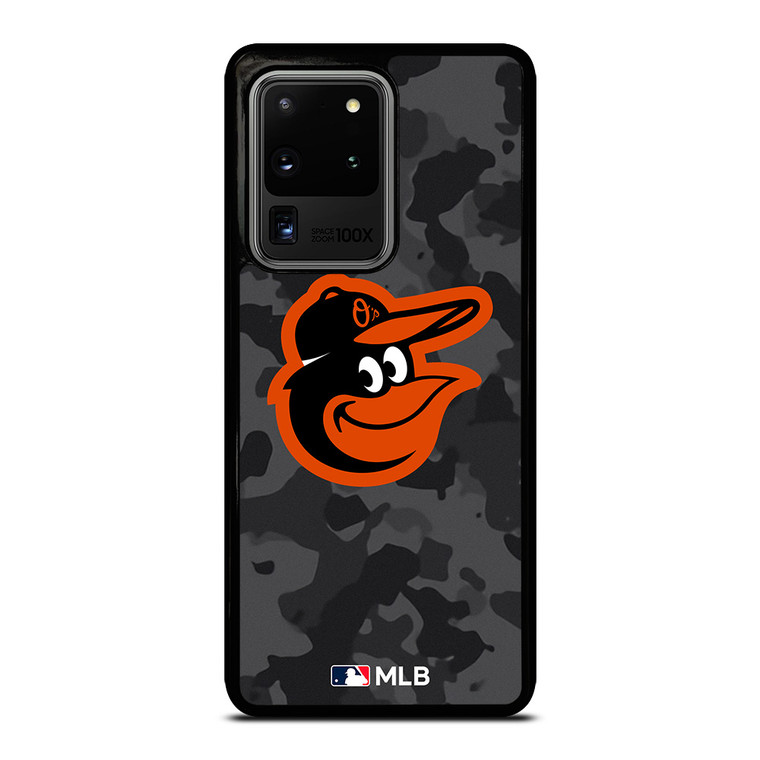 BALTIMORE ORIOLES BASEBALL BLACK CAMO Samsung Galaxy S20 Ultra Case Cover