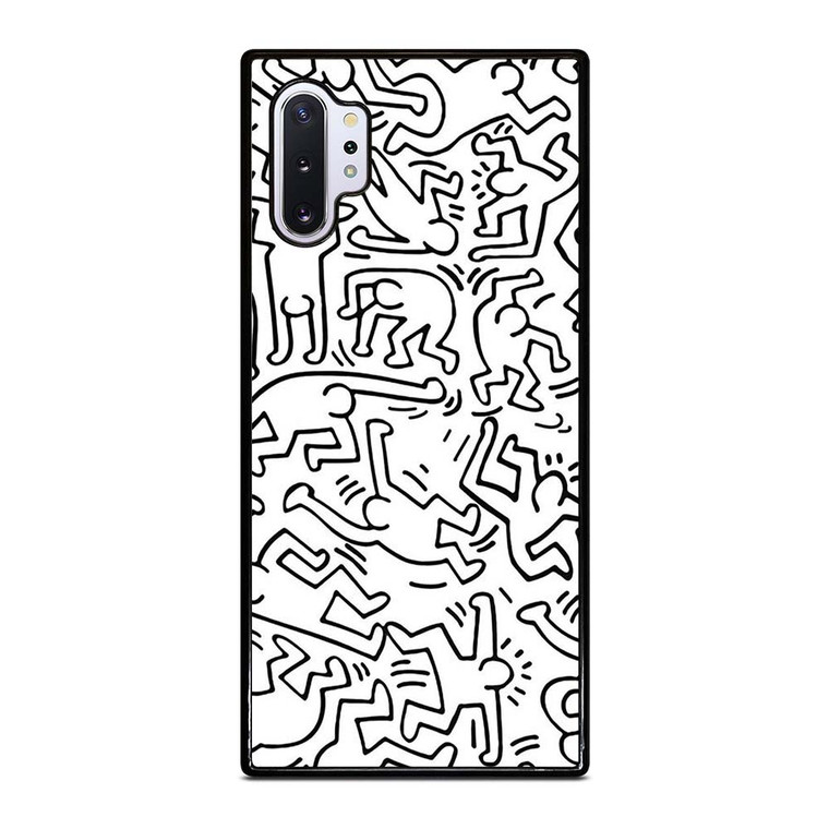 KEITH HARING BLACK WHITE Samsung Galaxy Note 10 Plus Case Cover KEITH HARING BLACK WHITE Samsung Galaxy Note 10 Plus Case Cover