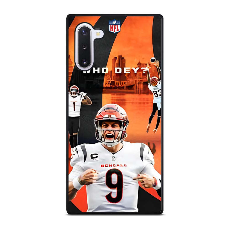 CINCINNATI BENGALS NFL JOE BURROW Samsung Galaxy Note 10 Case Cover