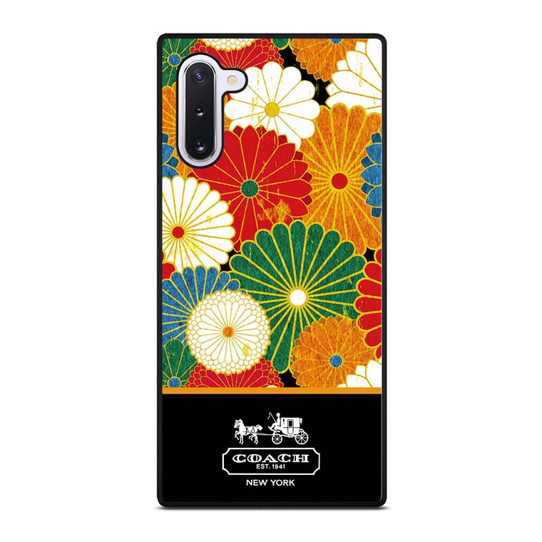 COACH NEW YORK COLORFUL FLORAL LOGO Samsung Galaxy Note 10 Case Cover