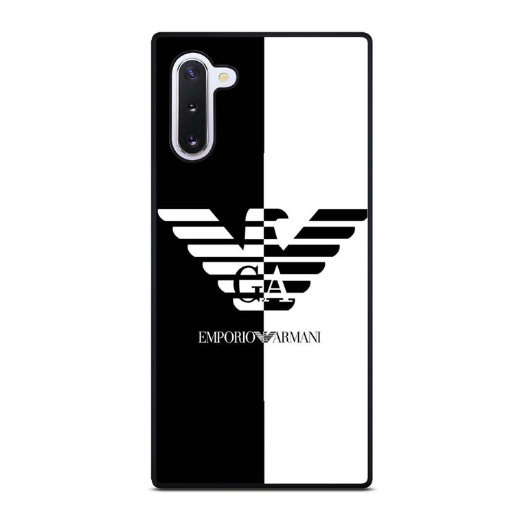EMPORIO ARMANI WHITE BLACK Samsung Galaxy Note 10 Case Cover