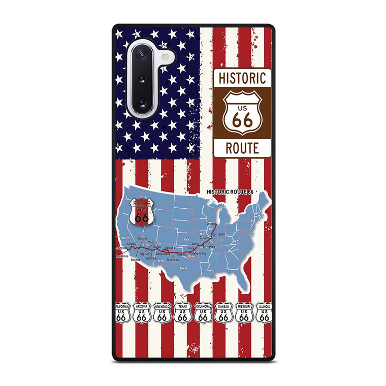 HISTORICAL ROUTE 66 USA FLAG Samsung Galaxy Note 10 Case Cover