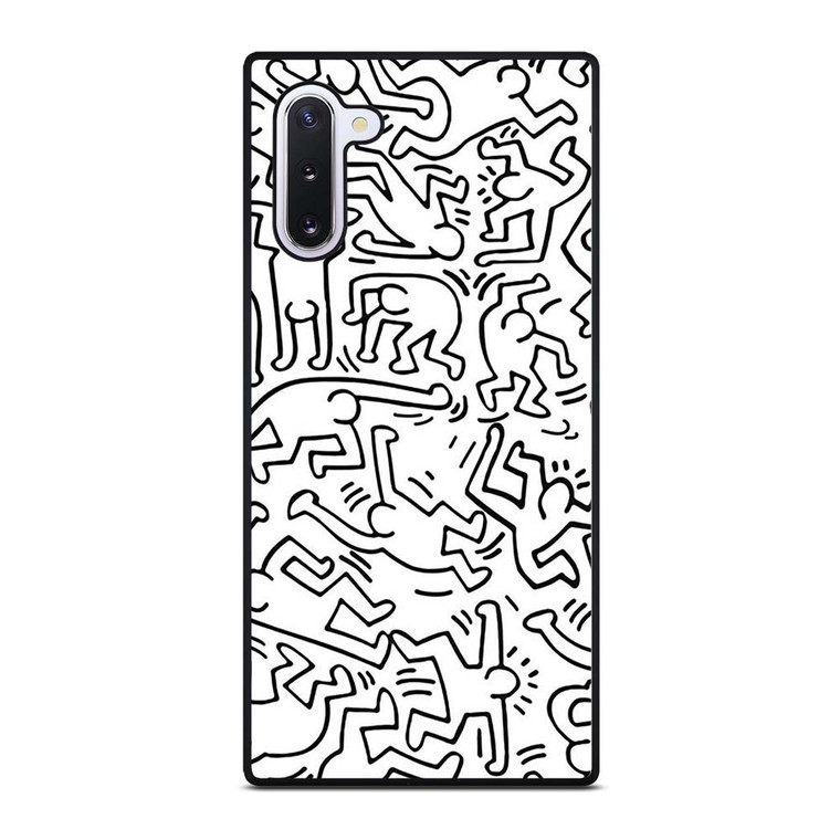 KEITH HARING BLACK WHITE Samsung Galaxy Note 10 Case Cover KEITH HARING BLACK WHITE Samsung Galaxy Note 10 Case Cover