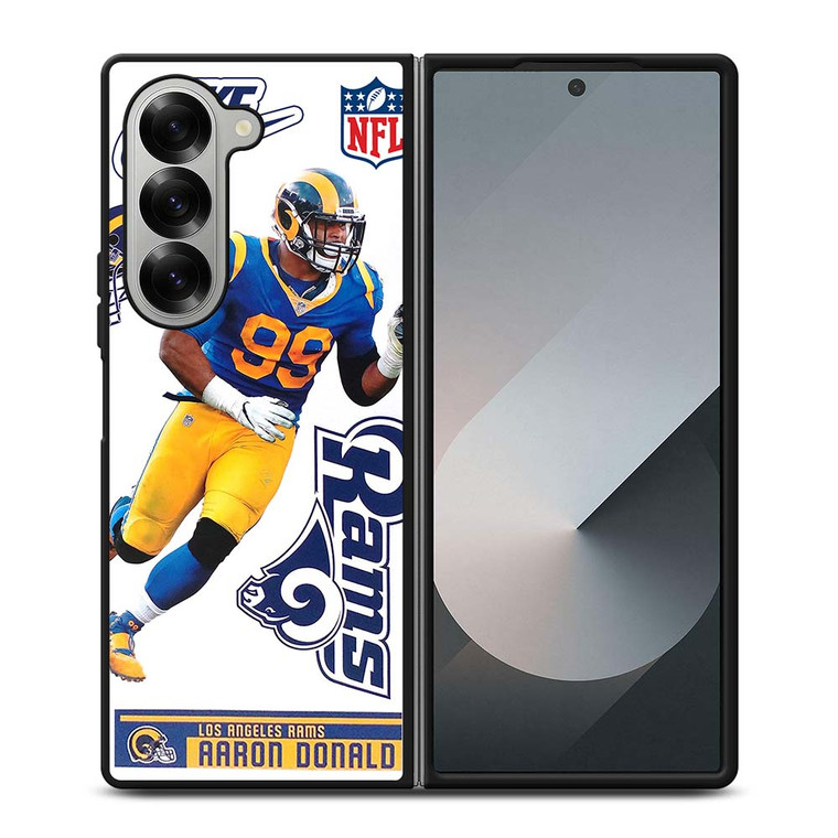 AARON DONALD LOS ANGELES RAMS NFL Samsung Galaxy Z Fold 6 Case Cover