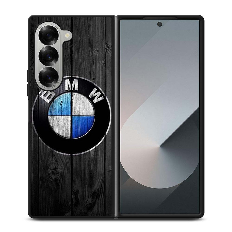 BMW CAR WOODEN LOGO Samsung Galaxy Z Fold 6 Case Cover