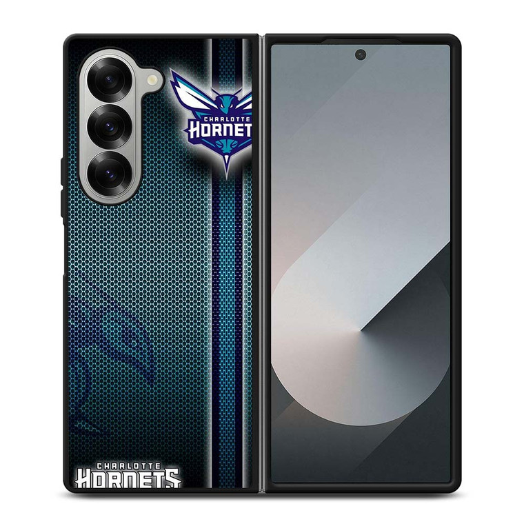 CHARLOTTE HORNETS METAL LOGO Samsung Galaxy Z Fold 6 Case Cover