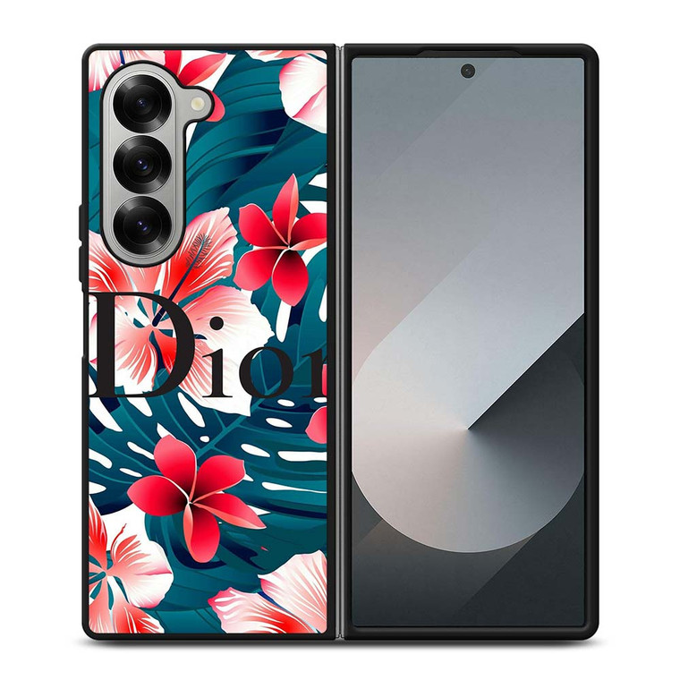 CHRISTIAN DIOR HIBISCUS FLOWER Samsung Galaxy Z Fold 6 Case Cover