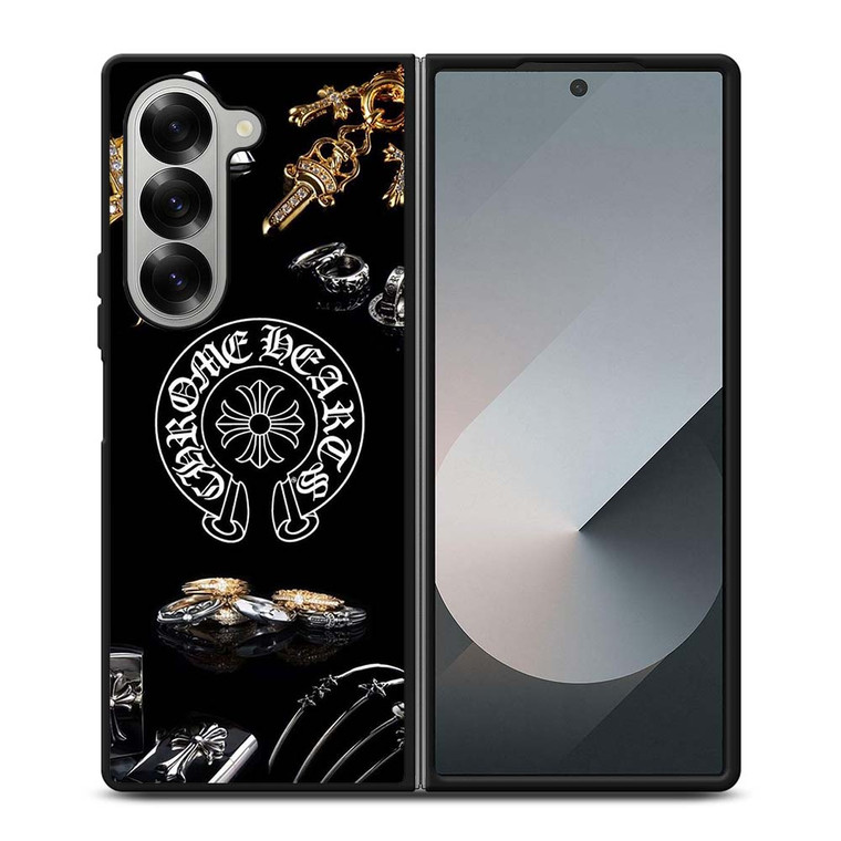 CHROME HEARTS METAL LOGO Samsung Galaxy Z Fold 6 Case Cover