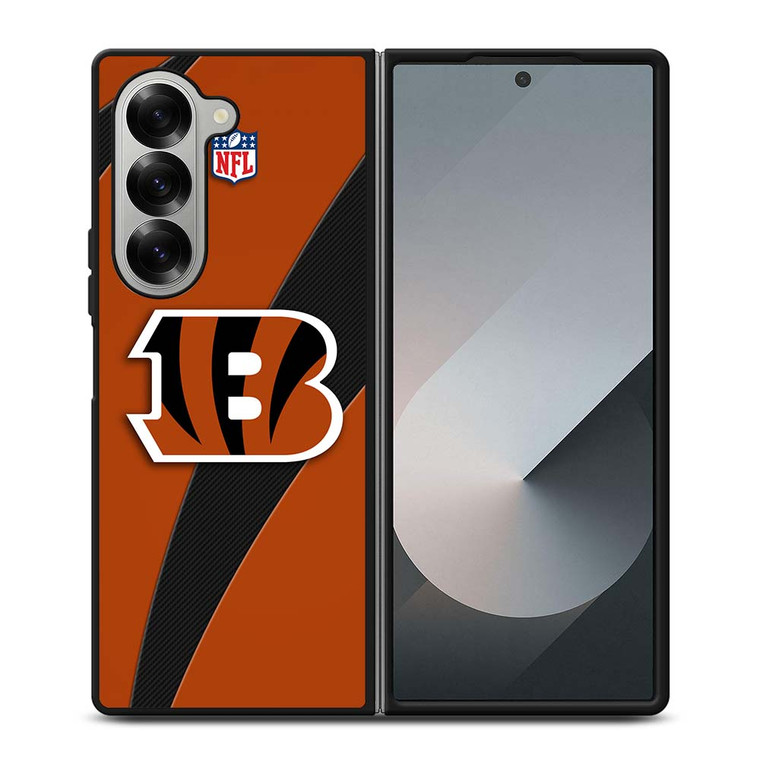 CINCINNATI BENGALS TIGER PATTERN Samsung Galaxy Z Fold 6 Case Cover