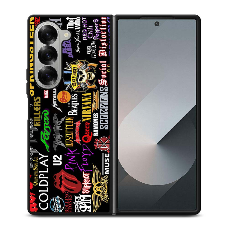 CLASSIC ROCK BAND COLLAGE Samsung Galaxy Z Fold 6 Case Cover