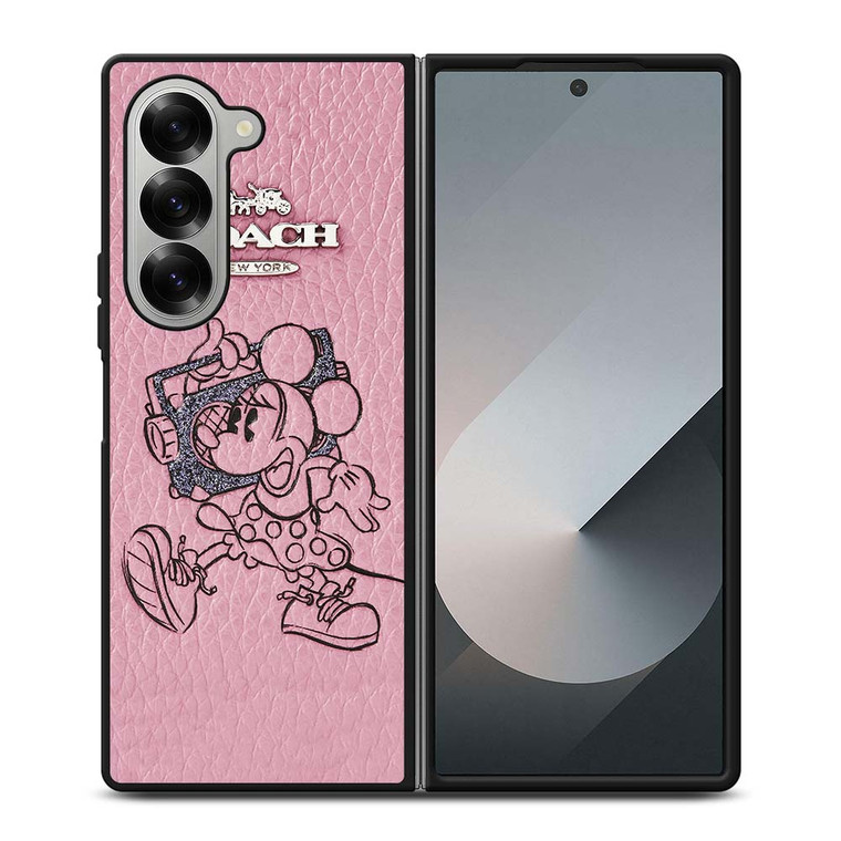 COACH MINNIE MOUSE PINK Samsung Galaxy Z Fold 6 Case Cover