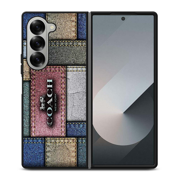 COACH NEW YORK LOGO JEANS  Samsung Galaxy Z Fold 6 Case Cover