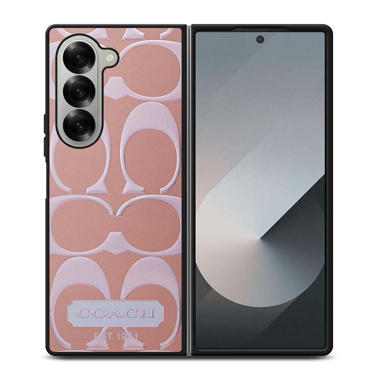 COACH NEW YORK PINK PATTERN Samsung Galaxy Z Fold 6 Case Cover