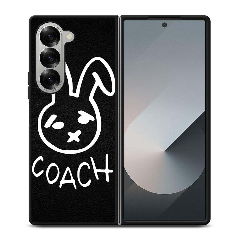 COACH NEW YORK RABBIT LEATHER Samsung Galaxy Z Fold 6 Case Cover