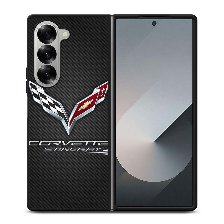 CORVETTE STINGRAY C7 CARBON LOGO Samsung Galaxy Z Fold 6 Case Cover