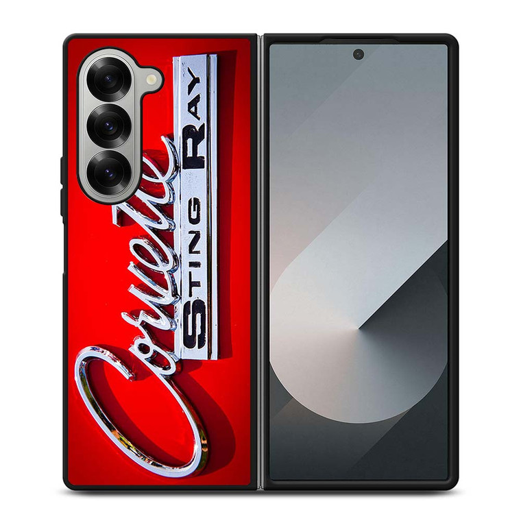 CORVETTE STINGRAY RED EMBLEM Samsung Galaxy Z Fold 6 Case Cover