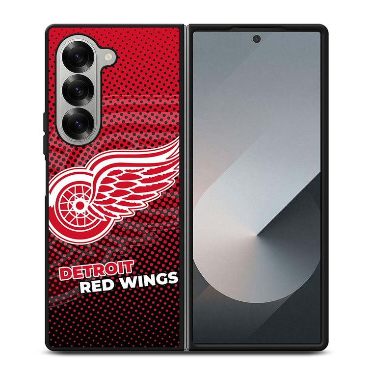 DETROIT RED WINGS HALFTONE EFFECT Samsung Galaxy Z Fold 6 Case Cover