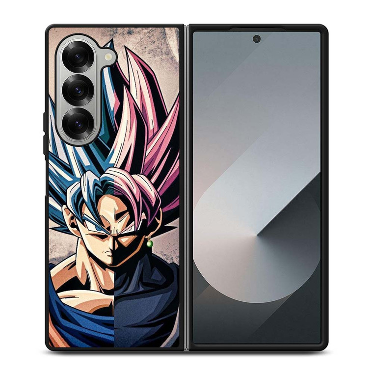 DRAGON BALL GOKU AND BLACK GOKU FACE Samsung Galaxy Z Fold 6 Case Cover