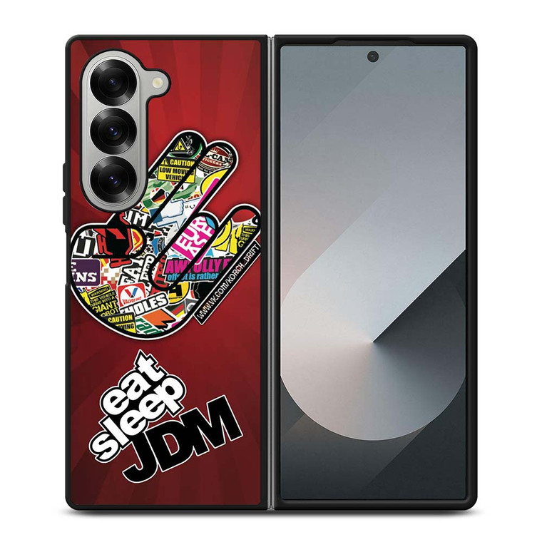 EAT SLEEP JDM LOGO Samsung Galaxy Z Fold 6 Case Cover