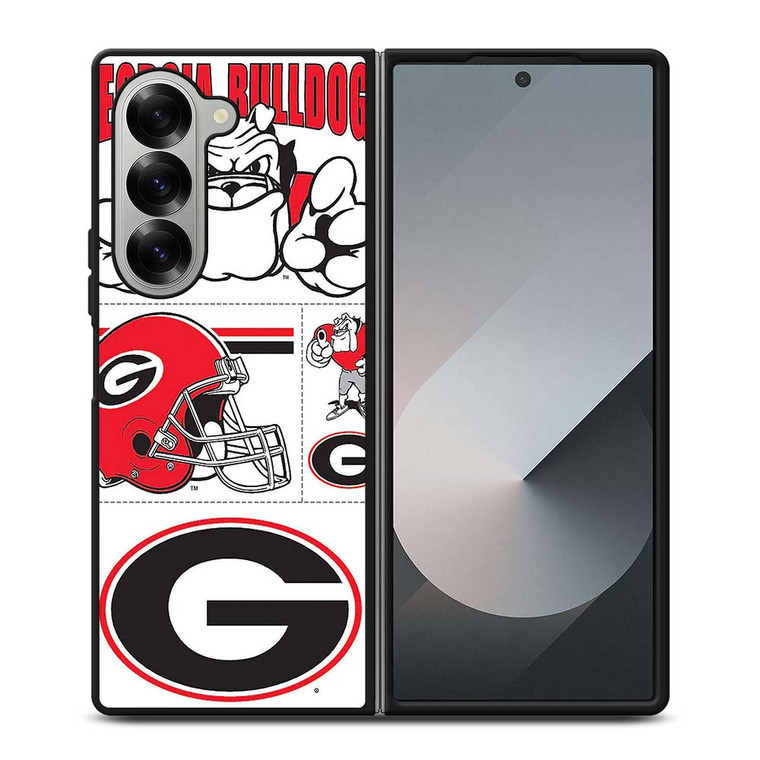 GEORGIA BULLDOGS STICKER COLLECTION Samsung Galaxy Z Fold 6 Case Cover