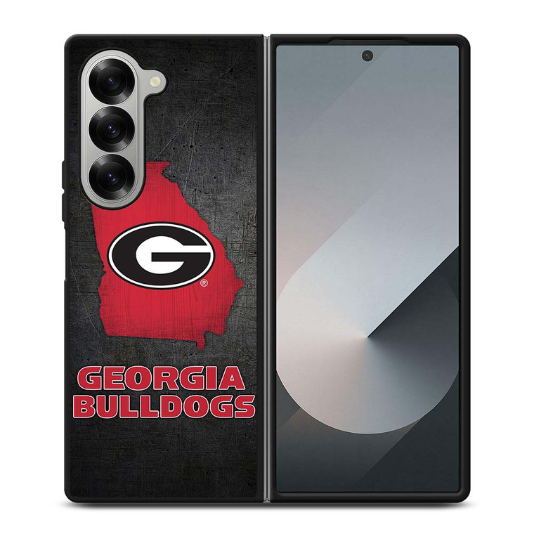 GEORGIA BULLDOGS SYMBOL METAL Samsung Galaxy Z Fold 6 Case Cover