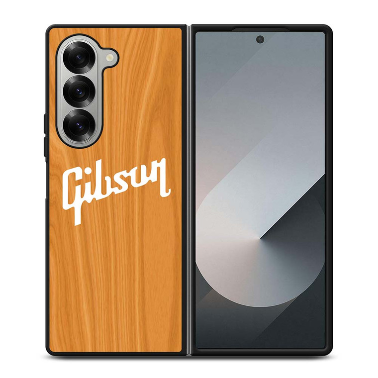 GIBSON GUITAR WOODEN LOGO 2 Samsung Galaxy Z Fold 6 Case Cover